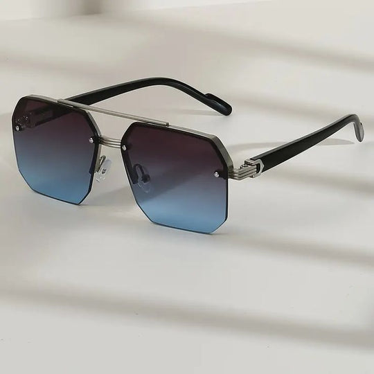 Retro Hexagon Metal Frame Sunglasses