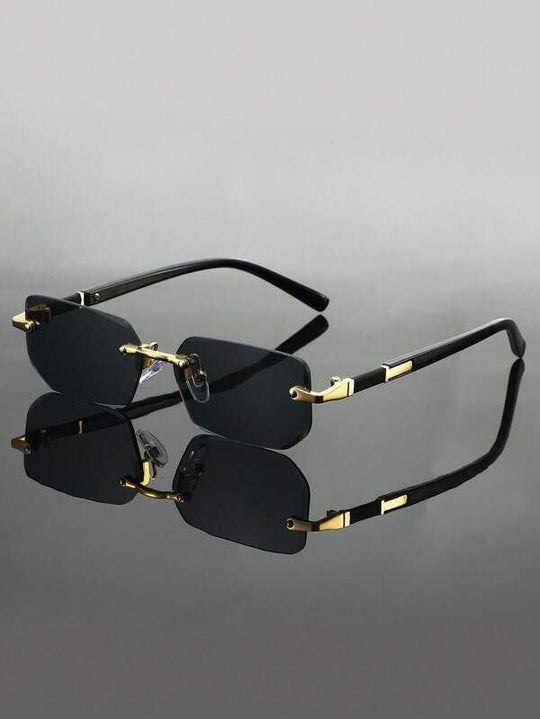 Retro Square Silver Frame Translucent Sunglasses