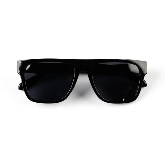 Premium Matte Black Flat Top Sunglasses