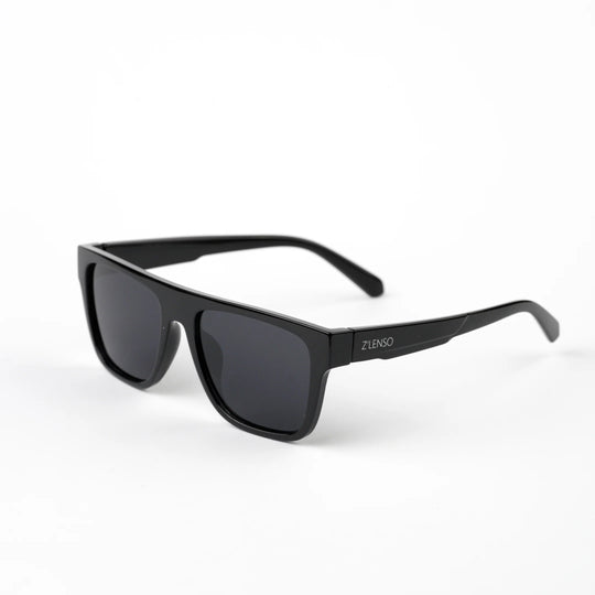 Premium Matte Black Flat Top Sunglasses