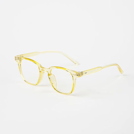 Retro Clear Yellow Lens Tinted Glasses - Gold Metal Frame