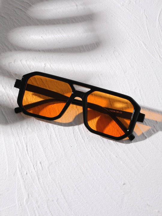 Retro Rimless Geometric Fade Sunglasses