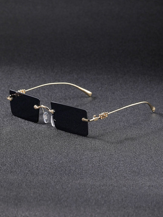 Retro Square Silver Frame Translucent Sunglasses